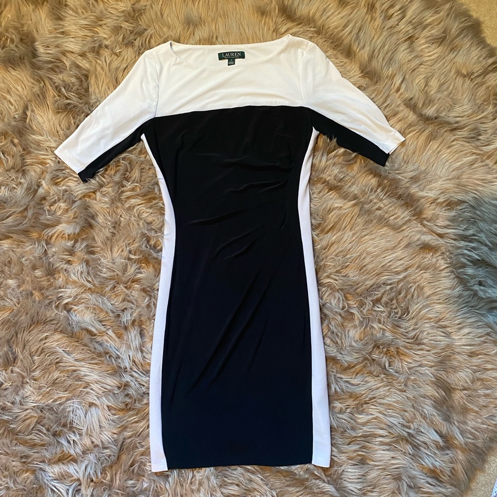 Lauren Ralph Lauren dress 4 black & white